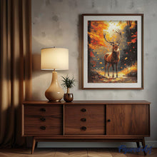 Charger l'image dans la galerie, Broderie Diamant - Cerf majestueux en Automne
