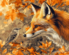 Charger l'image dans la galerie, Diamond Painting - Broderie Diamant - Renard et oiseau en Automne