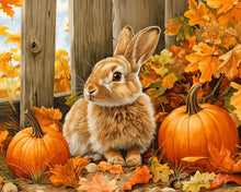 Charger l'image dans la galerie, Diamond Painting - Broderie Diamant - Lapin et citrouilles