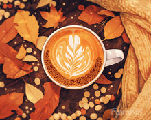 Charger l'image dans la galerie, Diamond Painting - Broderie Diamant - Café au lait en Automne