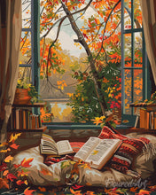 Charger l'image dans la galerie, Diamond Painting - Broderie Diamant - Lecture cosy en Automne