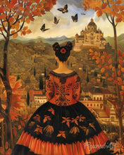 Charger l'image dans la galerie, Diamond Painting - Broderie Diamant - Femme en Automne inspirée de Frida Kahlo