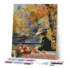 Charger l'image dans la galerie, Broderie Diamant - Femme en Automne inspirée de Renoir