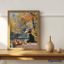Charger l'image dans la galerie, Broderie Diamant - Femme en Automne inspirée de Renoir