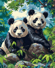 Charger l'image dans la galerie, Diamond Painting - Broderie Diamant - Jumeaux Pandas Géants