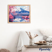 Charger l'image dans la galerie, Broderie Diamant - Mont Fuji et Lac aux Cerisiers en Fleurs