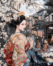 Charger l'image dans la galerie, Diamond Painting - Broderie Diamant - Geisha dans une Rue Vintage
