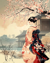 Charger l'image dans la galerie, Diamond Painting - Broderie Diamant - Scène Vintage d’une Geisha en Hiver