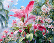 Charger l'image dans la galerie, Diamond Painting - Broderie Diamant - Floraison rose tropicale