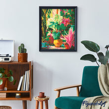 Charger l'image dans la galerie, Broderie Diamant - Jardin tropical intérieur