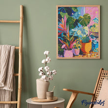 Charger l'image dans la galerie, Broderie Diamant - Plantes d'Intérieur dans un Coin