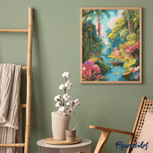 Charger l'image dans la galerie, Broderie Diamant - Voyage tropical en bateau
