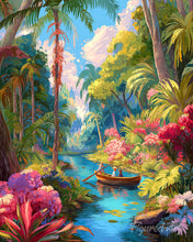 Charger l'image dans la galerie, Diamond Painting - Broderie Diamant - Voyage tropical en bateau