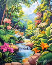 Charger l'image dans la galerie, Diamond Painting - Broderie Diamant - Cascade tropicale