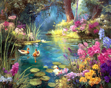Charger l'image dans la galerie, Diamond Painting - Broderie Diamant - Lac fleuri