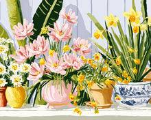 Charger l'image dans la galerie, Diamond Painting - Broderie Diamant - Pots de fleurs pastel