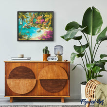 Charger l'image dans la galerie, Broderie Diamant - Village Tropical en Bord de Mer