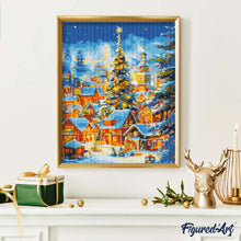 Charger l'image dans la galerie, Broderie Diamant - Village de Noël Étincelant