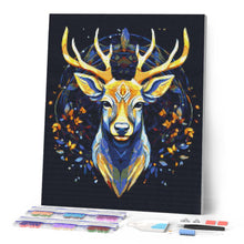 Charger l'image dans la galerie, Broderie Diamant - Renne Majestueux 40x50cm toile tendue sur châssis