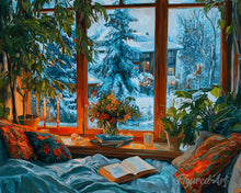 Charger l'image dans la galerie, Diamond Painting - Broderie Diamant - Soirée d'Hiver Douillette 40x50cm toile tendue sur châssis