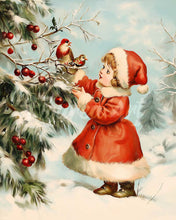 Charger l'image dans la galerie, Diamond Painting - Broderie Diamant - Mignonne petite Fille de Noël