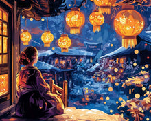 Charger l'image dans la galerie, Diamond Painting - Broderie Diamant - Nuit du Festival des Lanternes