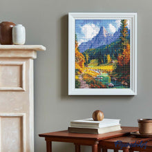 Charger l'image dans la galerie, Broderie Diamant - Ruisseau alpin en automne