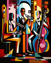 Charger l'image dans la galerie, Diamond Painting - Broderie Diamant - Groupe de Jazz Abstrait Éclatant