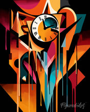 Charger l'image dans la galerie, Diamond Painting - Broderie Diamant - Horloge Fondante Abstraite Éclatante