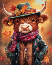 Charger l'image dans la galerie, Diamond Painting - Broderie Diamant - Vache Highland style vintage