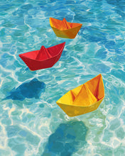 Charger l'image dans la galerie, Diamond Painting - Diamond Painting - Bateaux en Origami sur l'Eau