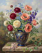 Charger l'image dans la galerie, Diamond Painting - Diamond Painting - Fleurs dans un Vase Bleu