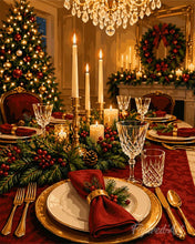 Charger l'image dans la galerie, Diamond Painting - Diamond Painting - Dîner de Noël aux chandelles