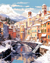 Charger l'image dans la galerie, Diamond Painting - Diamond Painting - Village d'hiver au bord de la rivière