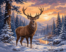 Charger l'image dans la galerie, Diamond Painting - Diamond Painting - Majestueux cerf d'hiver
