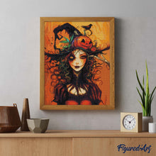 Charger l'image dans la galerie, Diamond Painting - Portrait de Sorcière d'Halloween
