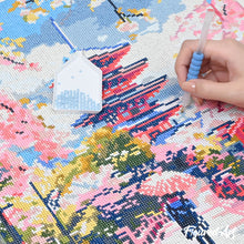 Charger l'image dans la galerie, Broderie Diamant - Bison Coloré Abstrait 40x50cm toile tendue sur châssis