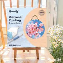 Charger l'image dans la galerie, Diamond Painting sur Disque en Bois - Fleurs de cerisier