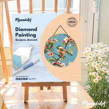 Charger l'image dans la galerie, Diamond Painting sur Disque en Bois - Oiseau sur une branche