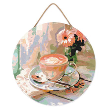 Charger l'image dans la galerie, Diamond Painting sur Disque en Bois - Café du matin