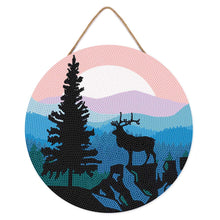 Charger l'image dans la galerie, Diamond Painting sur Disque en Bois - Cerf majestueux et Paysage