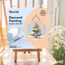 Charger l'image dans la galerie, Diamond Painting sur Disque en Bois - Sapin de Noël Enneigé