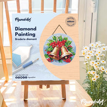 Charger l'image dans la galerie, Diamond Painting sur Disque en Bois - Cloches de Noël