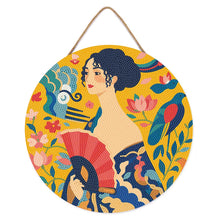 Charger l'image dans la galerie, Diamond Painting sur Disque en Bois - La Femme à l’éventail - Klimt