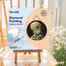 Charger l'image dans la galerie, Diamond Painting sur Disque en Bois - Van Gogh - Crâne avec Cigarette