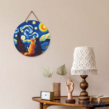 Charger l'image dans la galerie, Diamond Painting sur Disque en Bois - Compagnons nuit étoilée