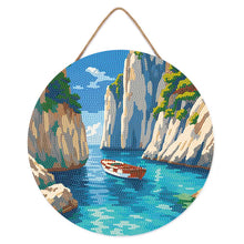 Charger l'image dans la galerie, Diamond Painting sur Disque en Bois - Crique Bleue Paisible