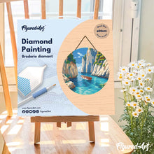 Charger l'image dans la galerie, Diamond Painting sur Disque en Bois - Crique Bleue Paisible