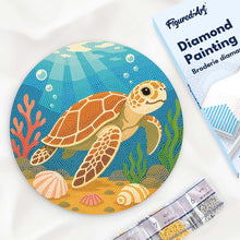 Charger l'image dans la galerie, Diamond Painting sur Disque en Bois - Tortue