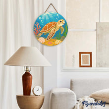 Charger l'image dans la galerie, Diamond Painting sur Disque en Bois - Tortue